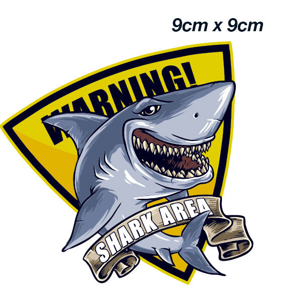 Warning Shark Area Funny Sign  Laptop , Car  Decal Sticker 