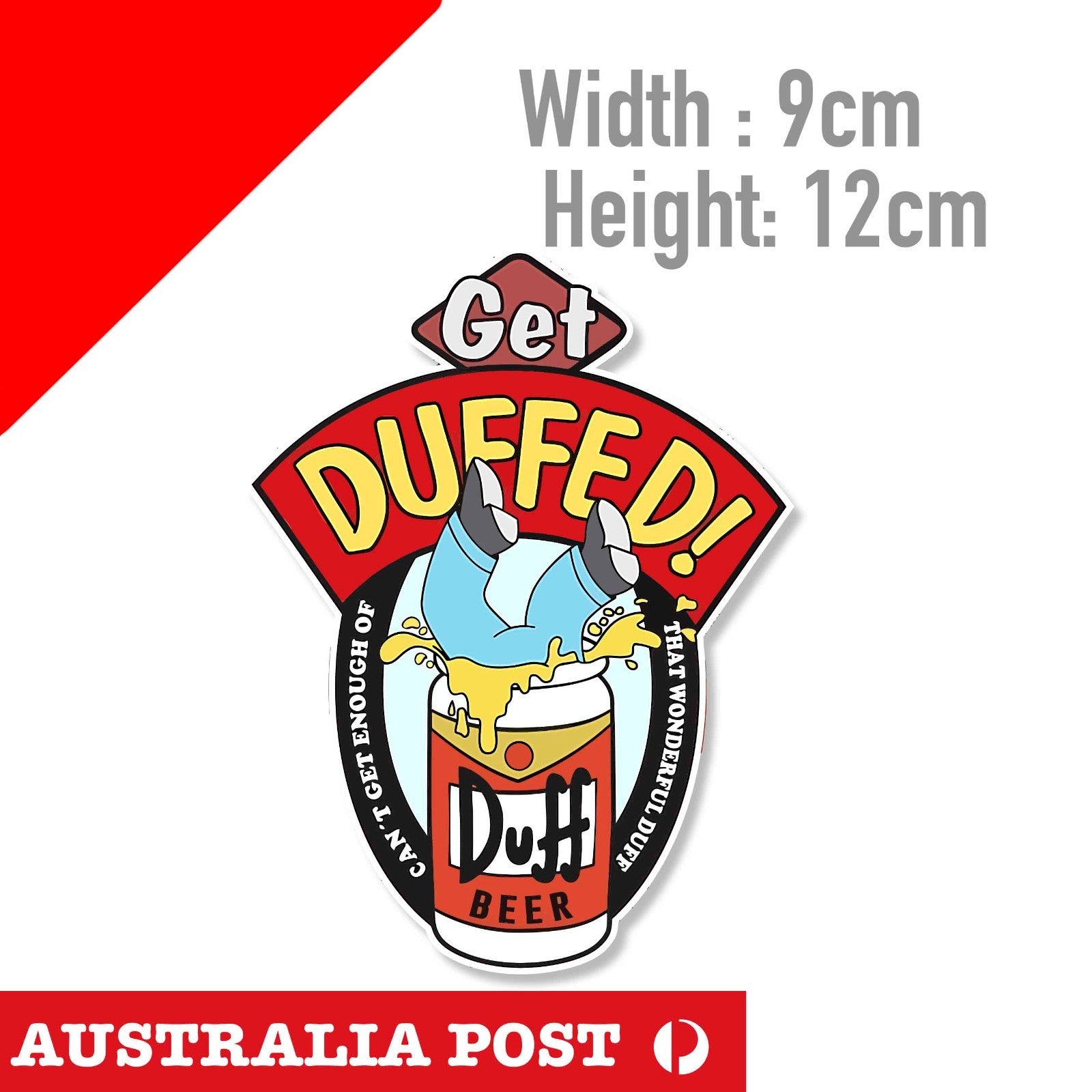 The Simpsons Get Duff Beer Funny Sticker