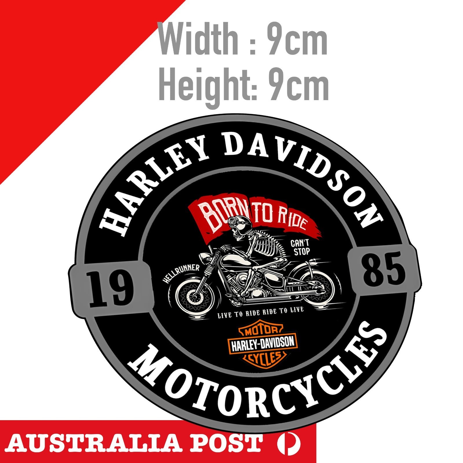 Harley Davidson Motorcycle Skull Rider, Fuel Tank, Helmet, Motorcycle Sticker