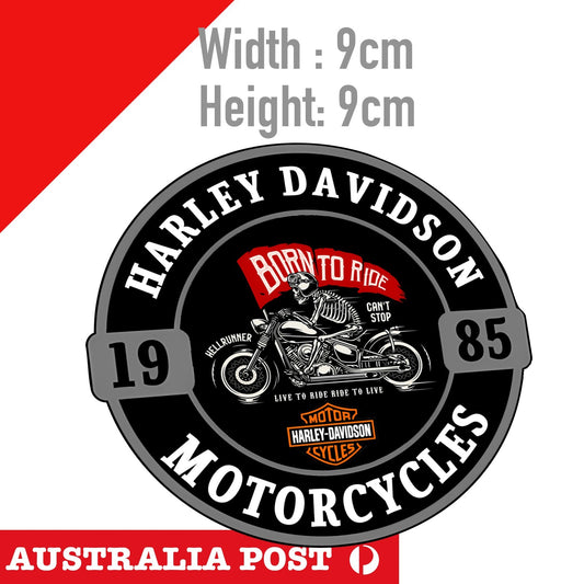 Harley Davidson Motorcycle Skull Rider, Fuel Tank, Helmet, Motorcycle Sticker
