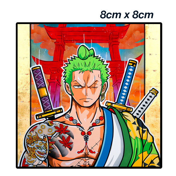 One Piece, Zoro The Samurai Poster JDM Laptop , Car  Decal Sticker 