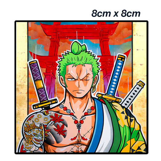 One Piece, Zoro The Samurai Poster JDM Laptop , Car  Decal Sticker 