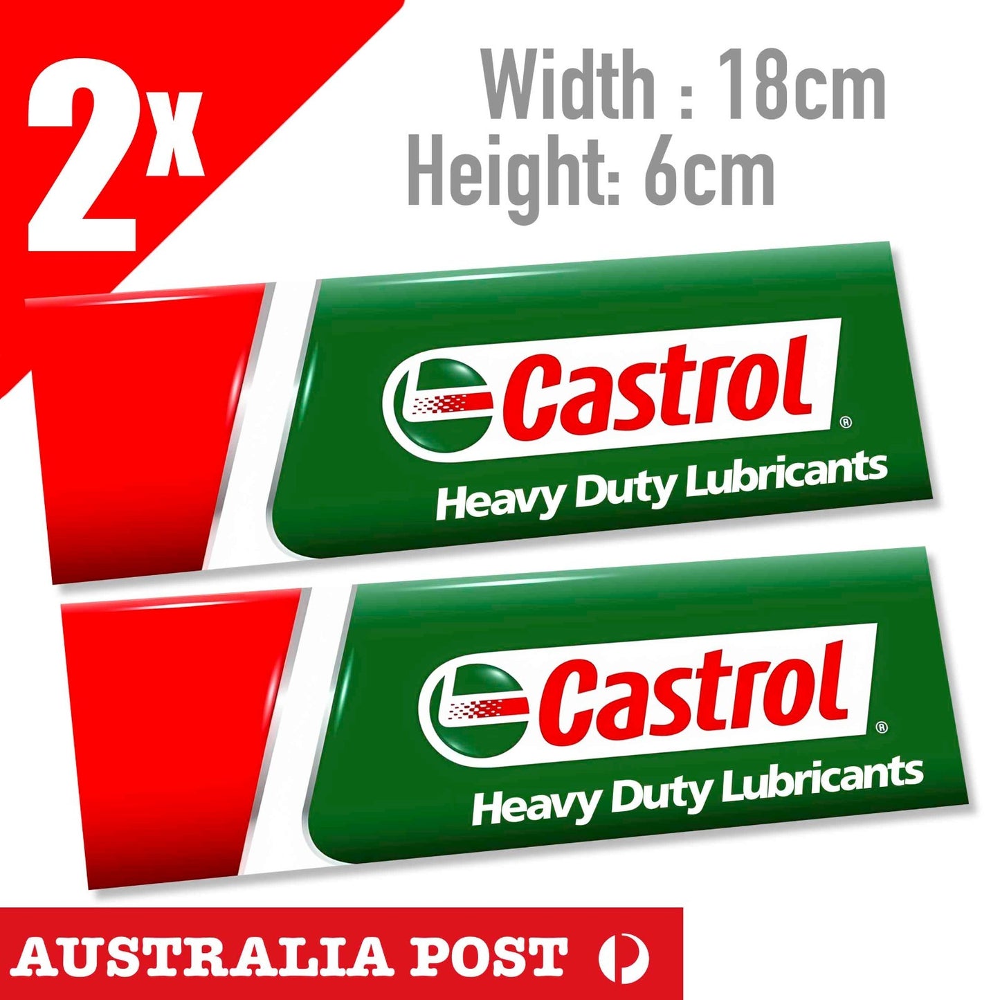 Castrol Logo Heavy Duty Lubricants Banner Sticker