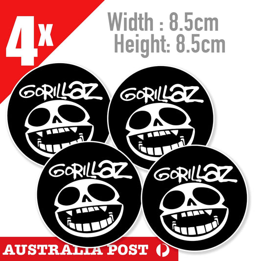 Gorillaz Head  Round Badge  Sticker