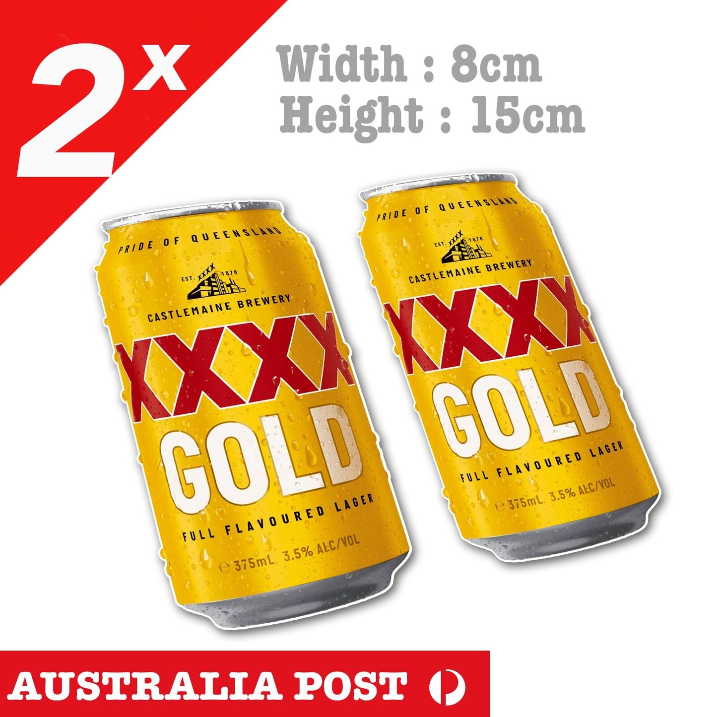 CASTLEMAINE XXXX MAN GOLD BEER  Vintage Retro Sign  Sticker