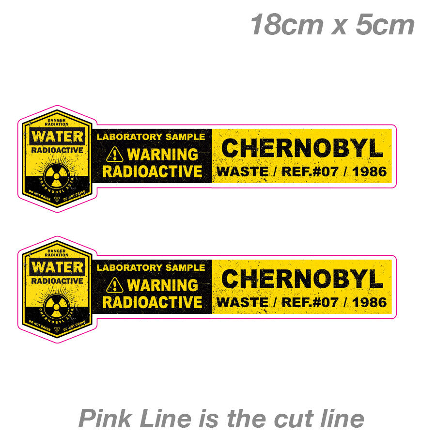 Chernobyl Radioactive Water Warning Slap Sign Car  Vinyl  Sticker 