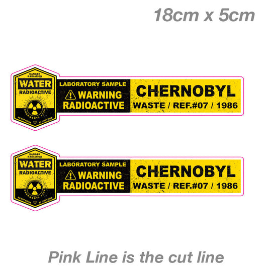 Chernobyl Radioactive Water Warning Slap Sign Car  Vinyl  Sticker 