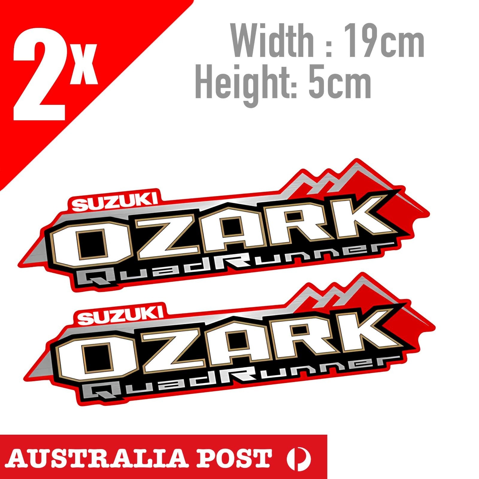 SUZUKI KINGQUAD OZARK Off Road Logo JDM Laptop , Car  Decal Stickers