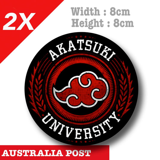 Naruto the Akatsuki Cloud University Badge Anime JDM Decal Sticker 