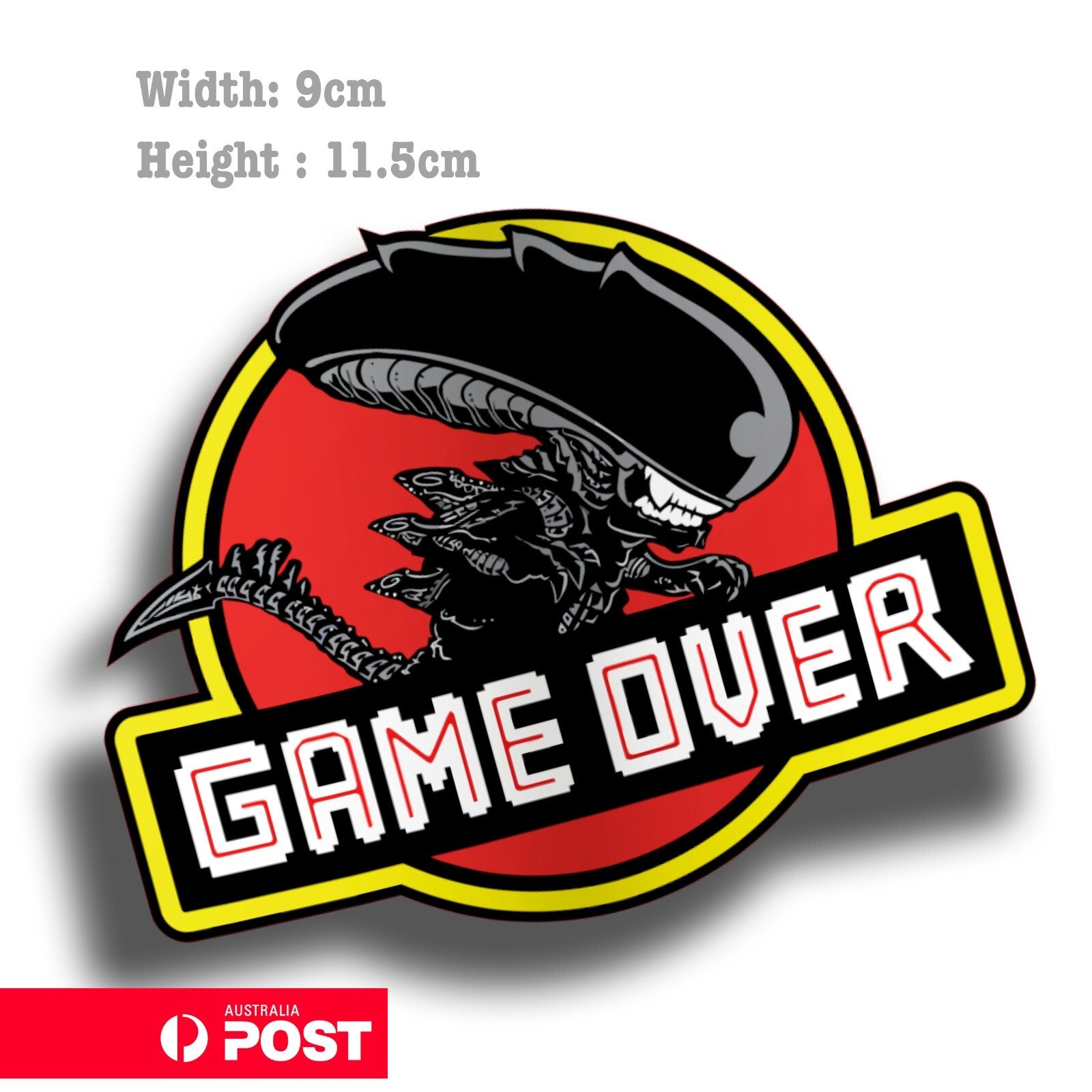 Jurassic Park Logo Alien Game Over Funny   Laptop , Car  Decal Sticker 