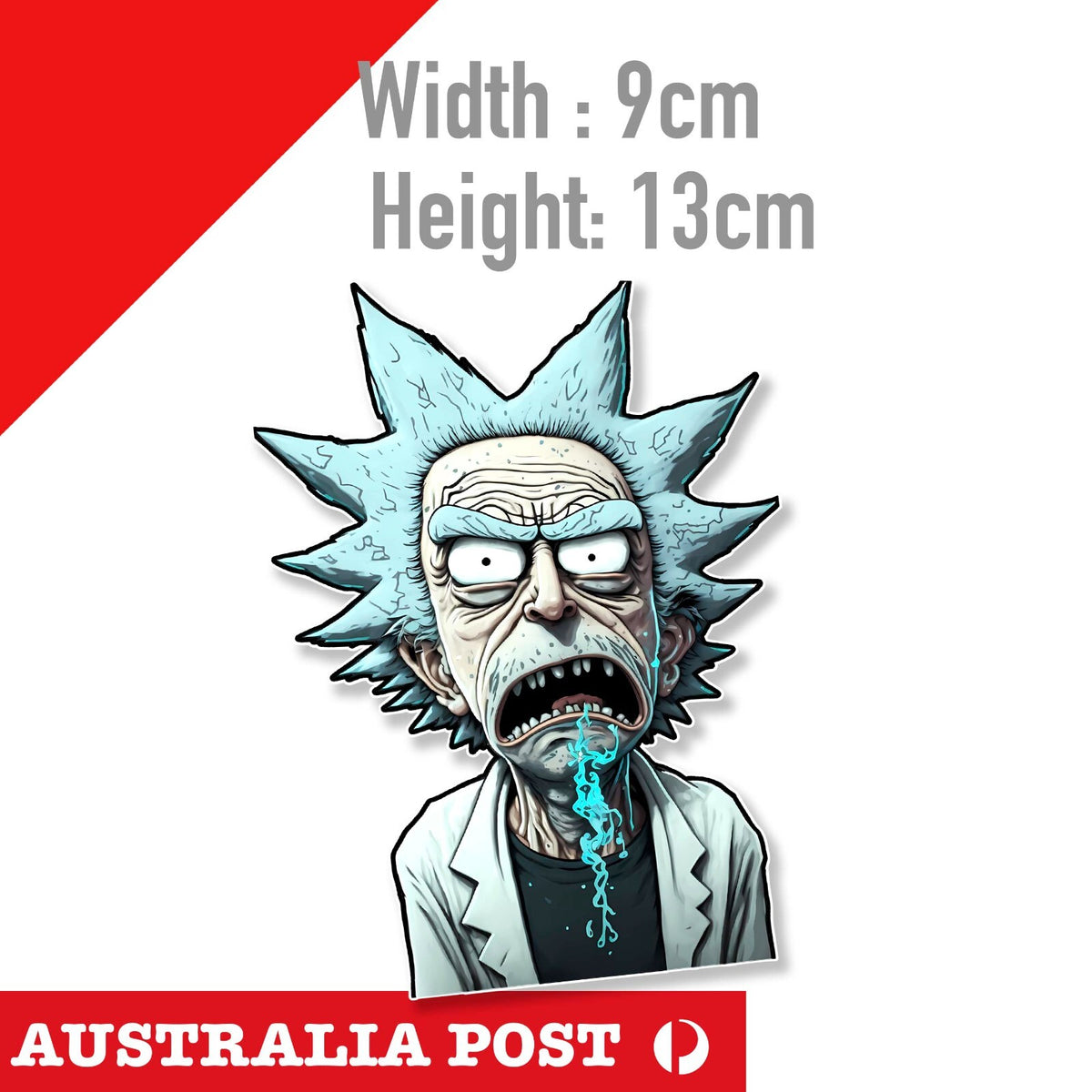 Rick Sanchez , Rick & Morty Funny Ricky Droolling  Sticker