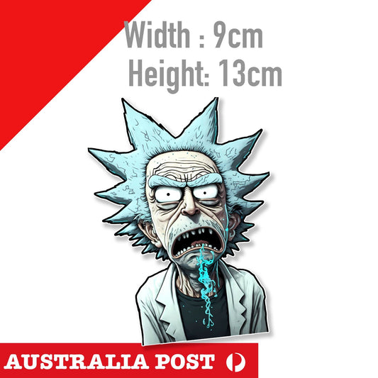 Rick Sanchez , Rick & Morty Funny Ricky Droolling  Sticker