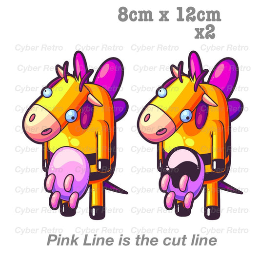 Cow Bee FunnyLaptop , Car  Decal Sticker 