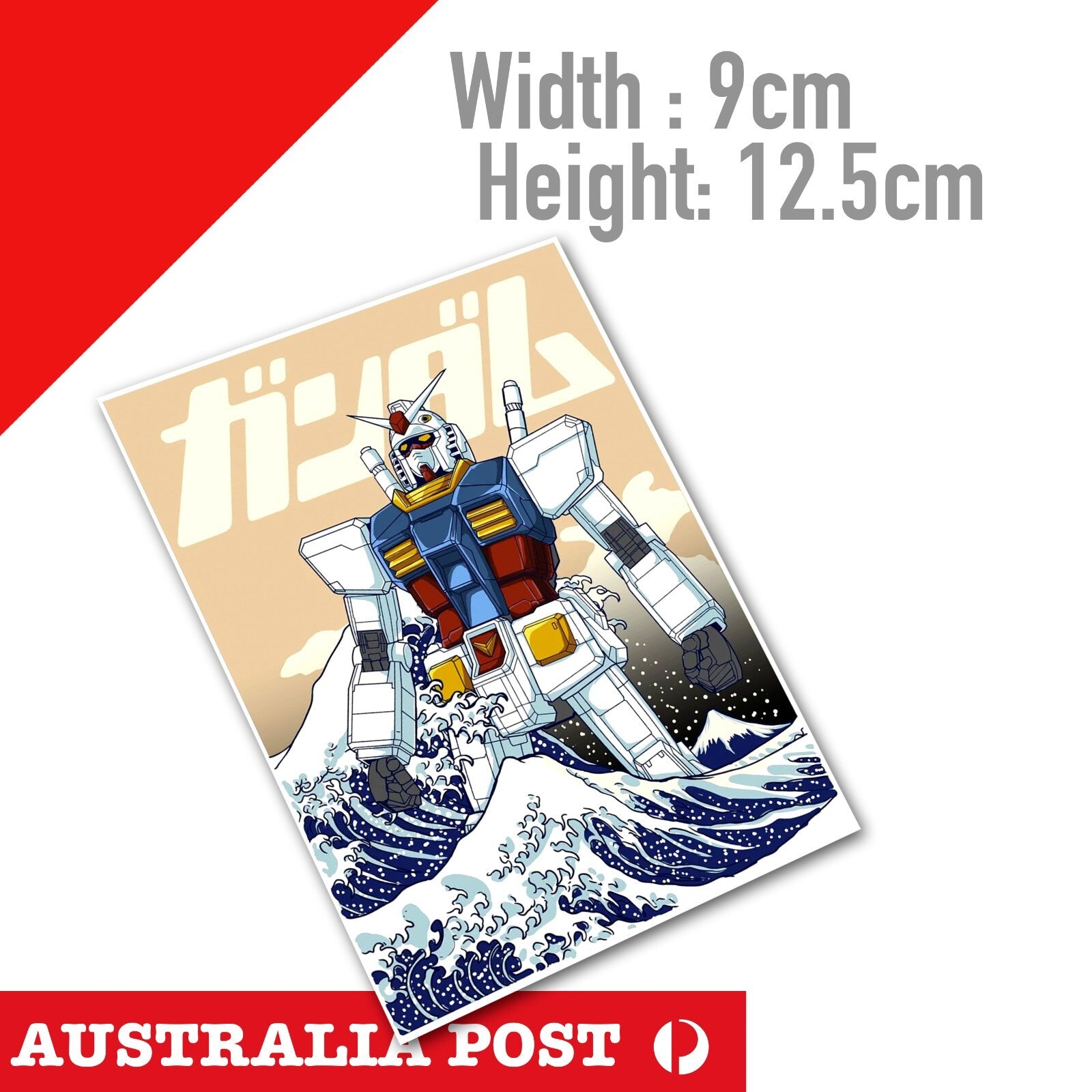 Kanagawa  Wave With Gundam  Japan JDM Sticker