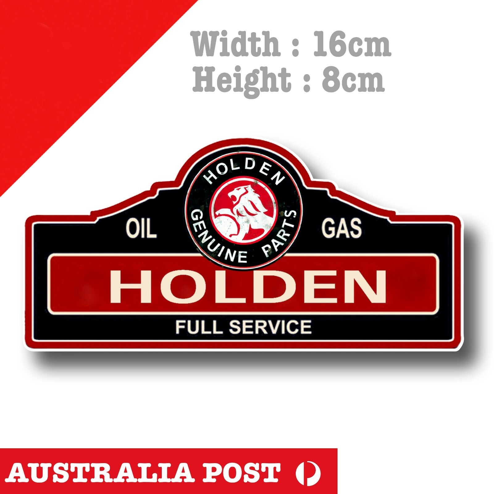 Holden Service Vintage Rusted Service Sign - HOLDEN logo  Decal Sticker