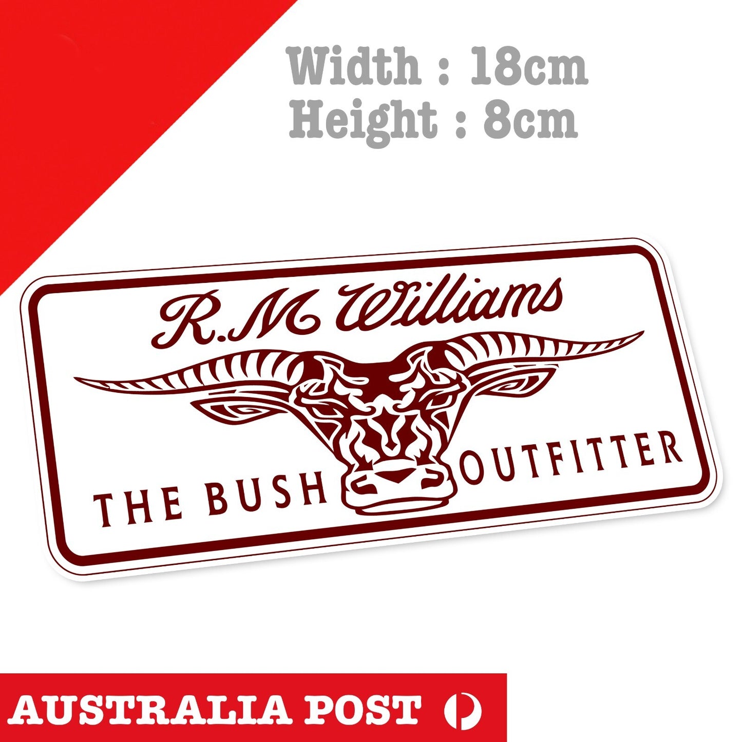 R.M Williams - The Bush Outfitter Logo Decal Funny Sticker