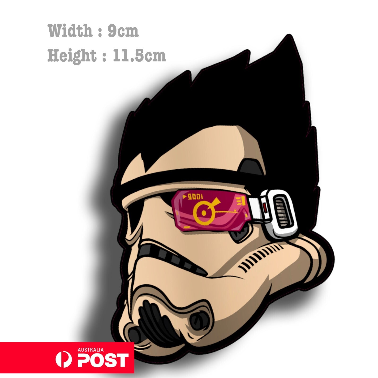 Star Wars VEGETA Storm trooper helmet Laptop , Car  Decal Sticker 