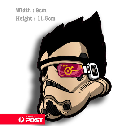 Star Wars VEGETA Storm trooper helmet Laptop , Car  Decal Sticker 
