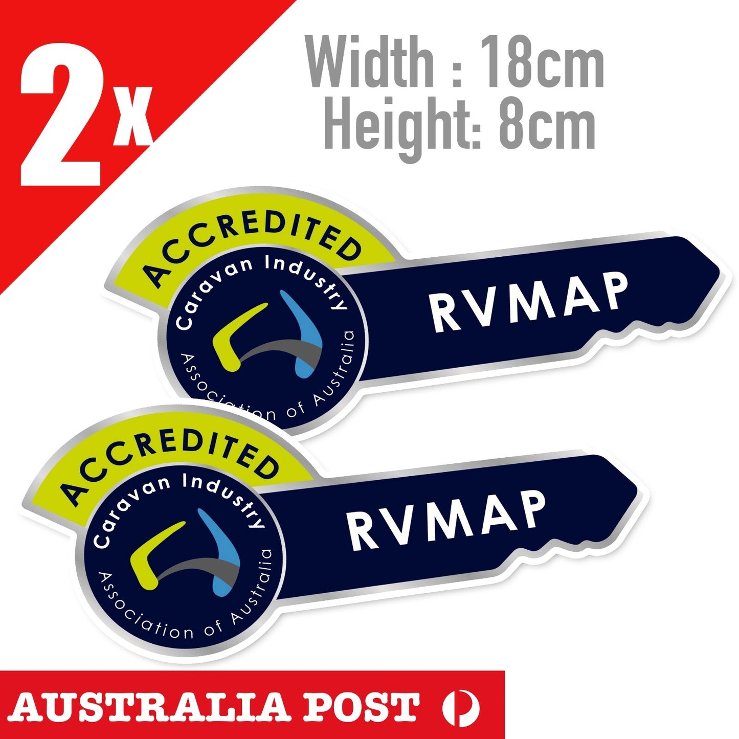 RV MAP ACCREDITED Caravan Industry Australian , Camping RV Camper Van Sticker 