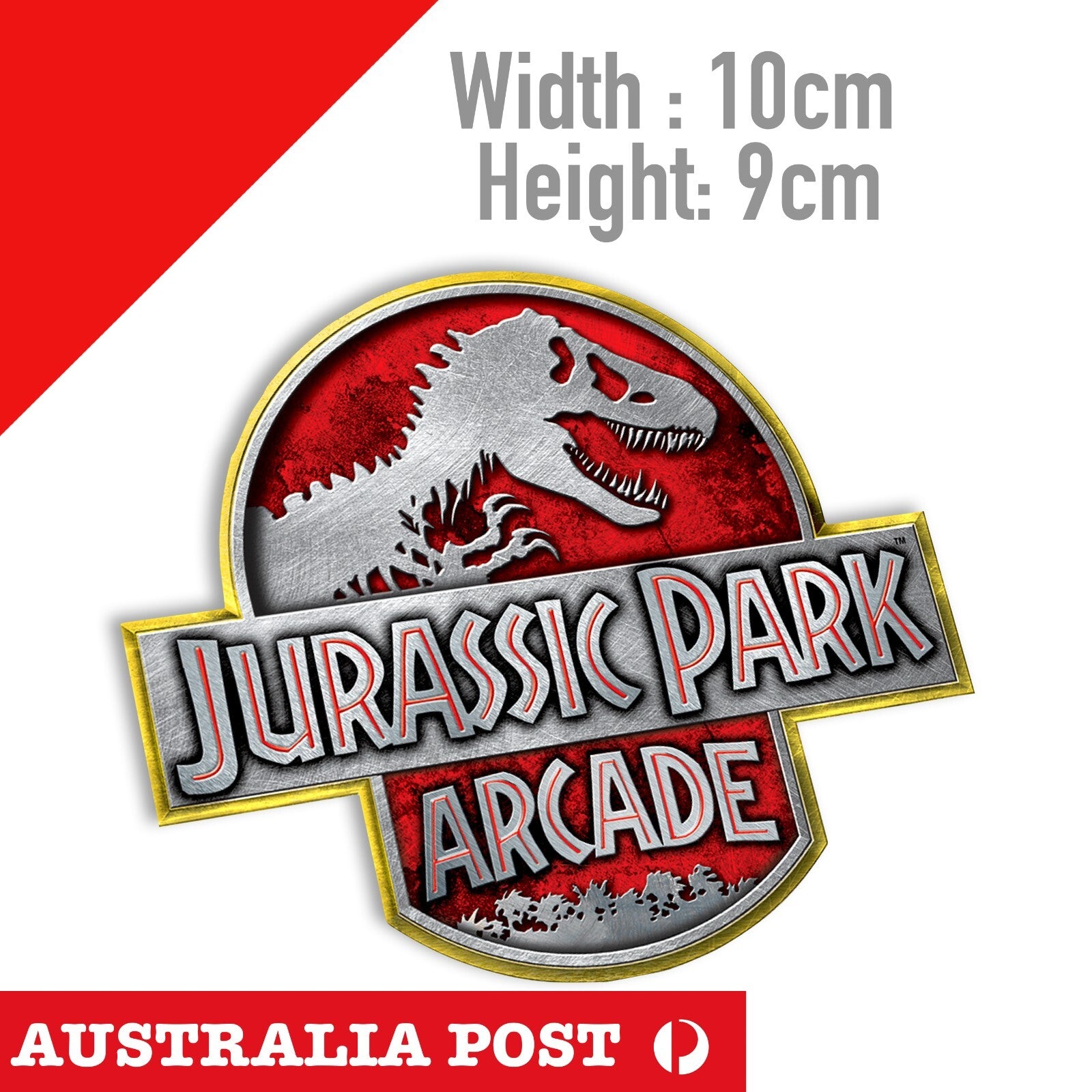 JURASSIC PARK ARCADE Badge  Laptop , Car  Vinyl  Sticker 