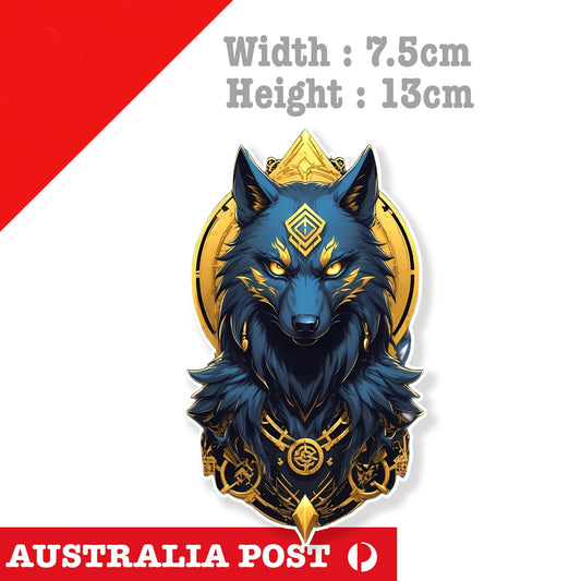 Black WOLF, NORDIC Symbols Sticker