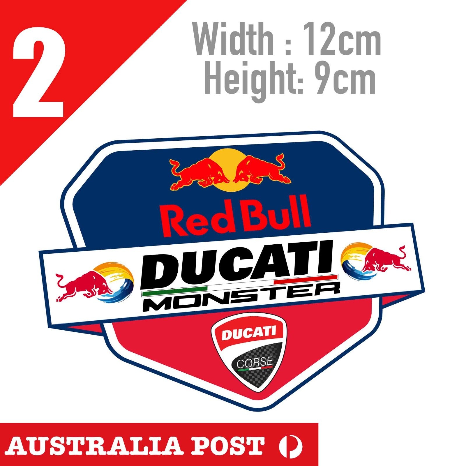 Ducati MONSTER, Red Bull Racing,  Motorcycles, MotoGP Logo  Sticker