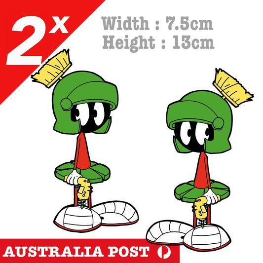 Marvin the Martian The Gun Slinger  -  Looney Tunes Funny  Decal Stickers