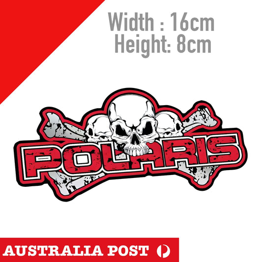Polaris Skull Motorcycle Skull  Sticker