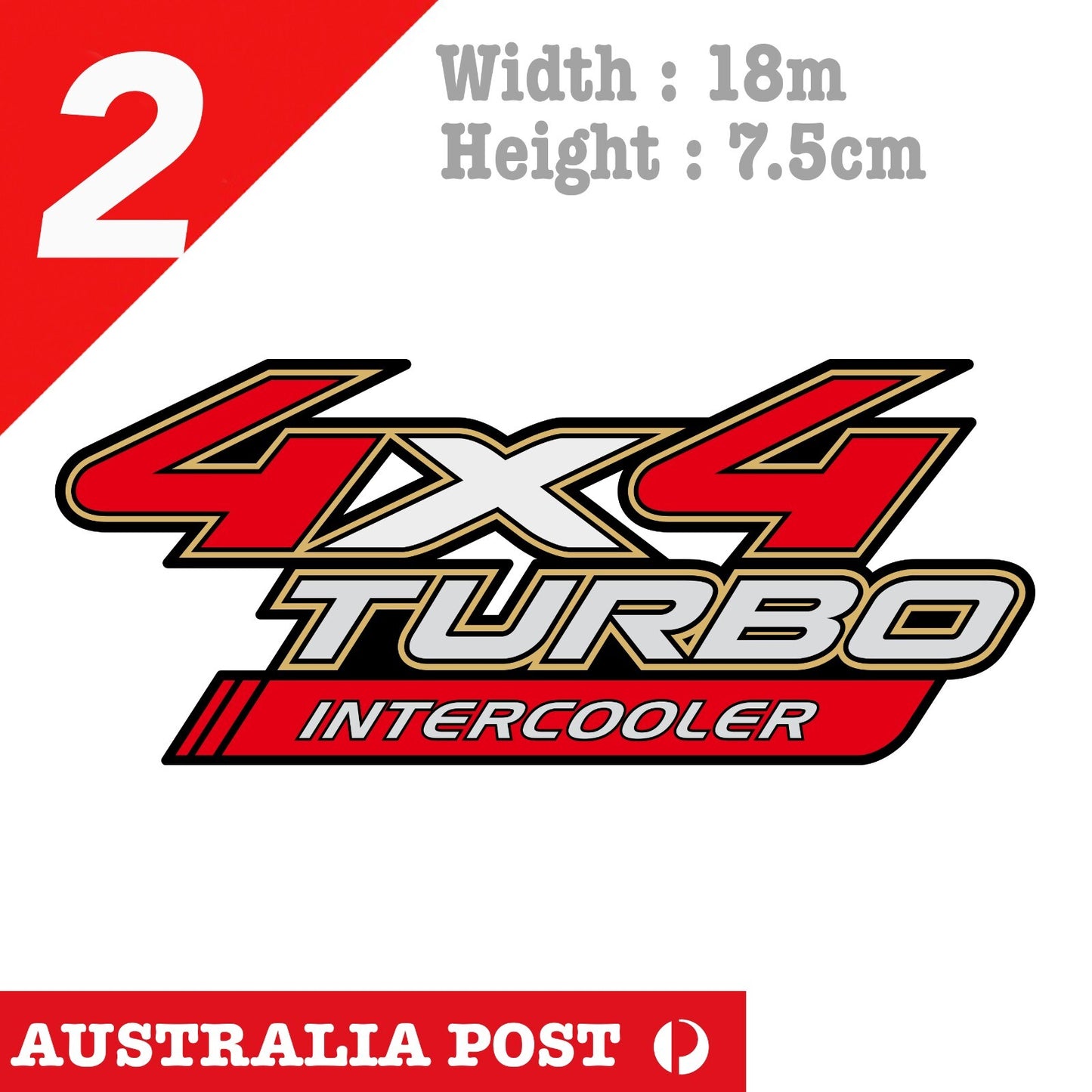 Toyota Hilux 4x4 Turbo Intercooler , Off Road, 4WD, HILUX Toyota Logo Sticker