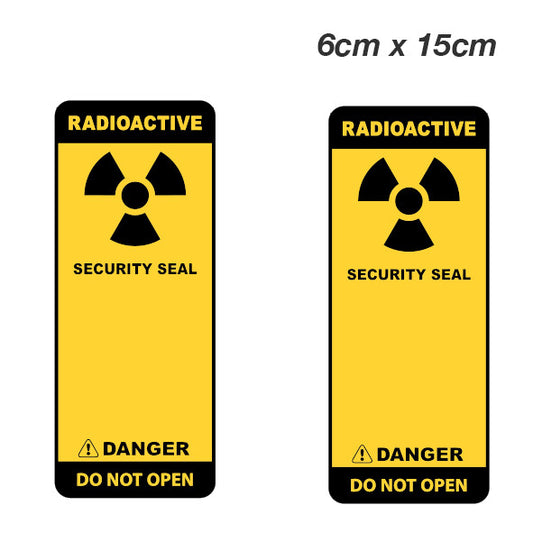 Radioactive Security Seal Label  Laptop , Car  Decal Sticker 
