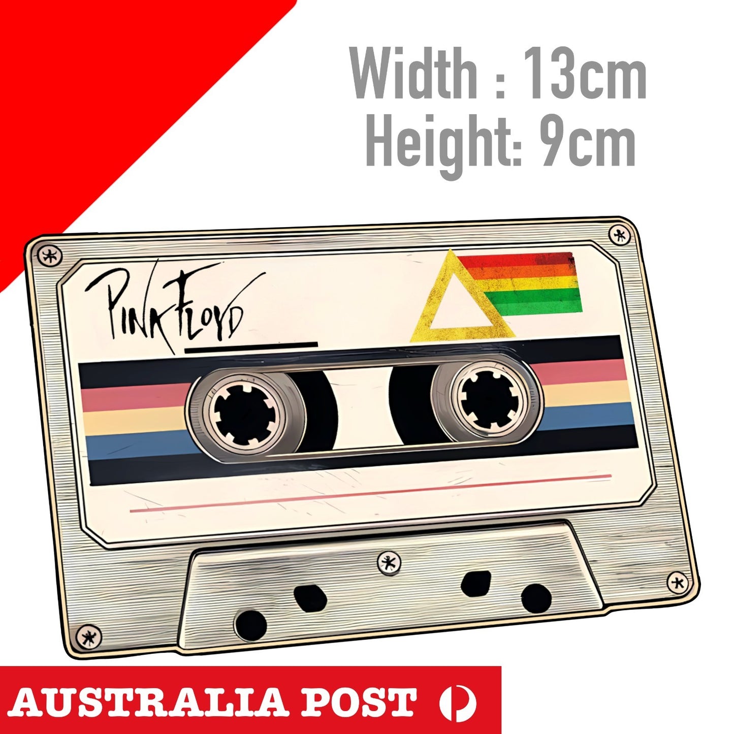 Pink Floyd Logo Decal Vintage Cassette  Sticker