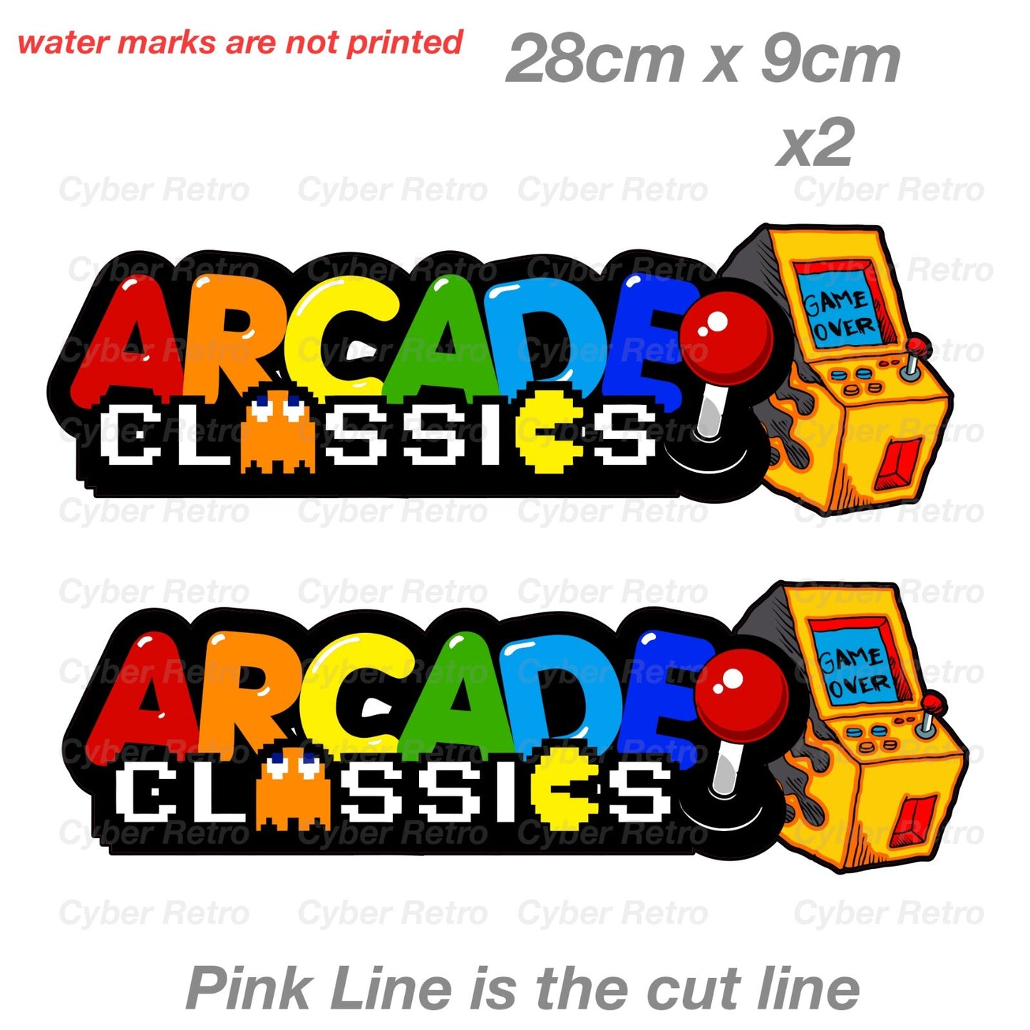 Arcade Machine Arcade Font Logo Retro Gaming Vintage Sticker