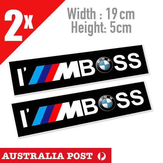 BMW Racing I AM BOSS Banner, BMW Motorsport Banner, BMW M3 Stickers