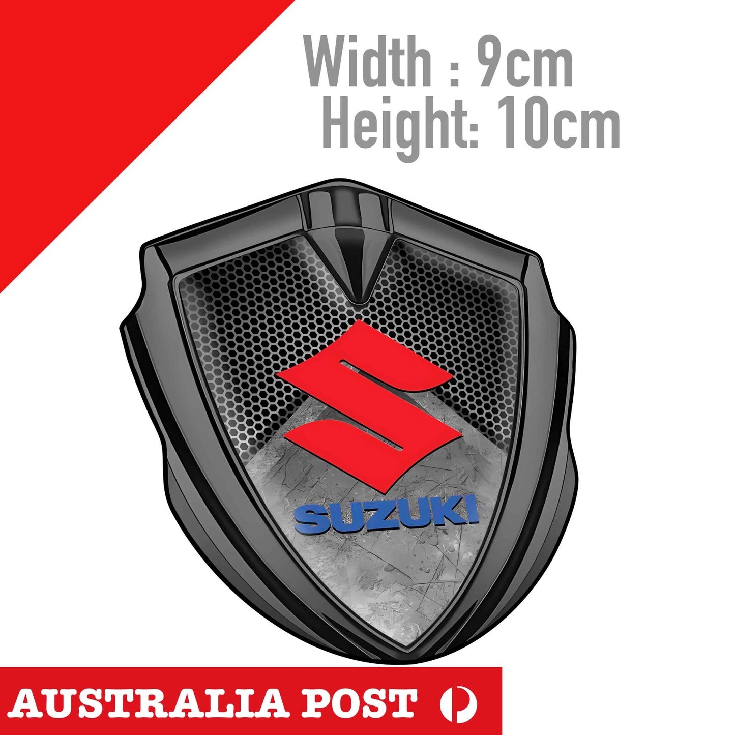 Suzuki Emblem  Style Graphite Stone Slab Motif Classic Logo Stickers