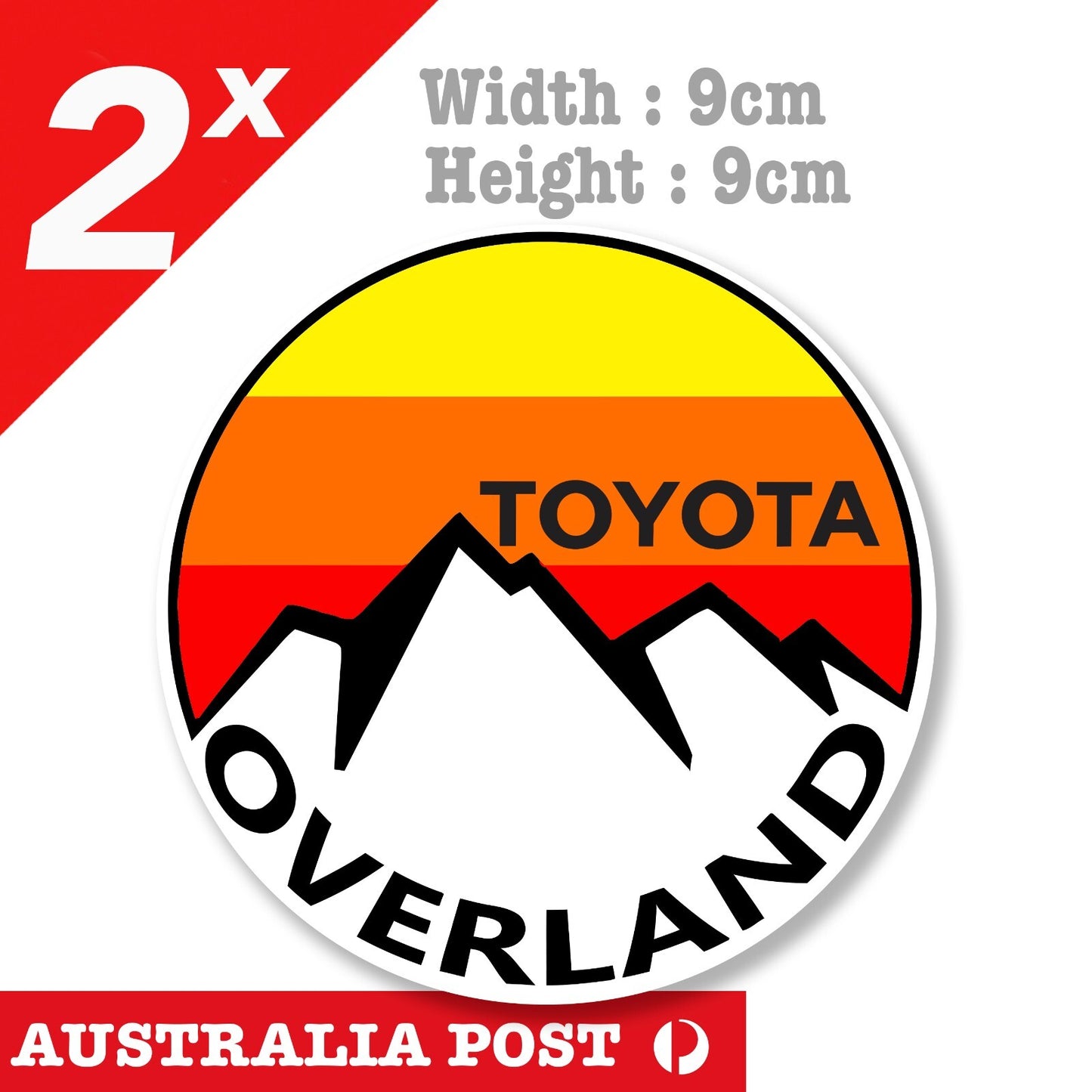 Toyota OVERLAND Vintage TRD logo Banner 4WD, 4X4, Off Road Sticker