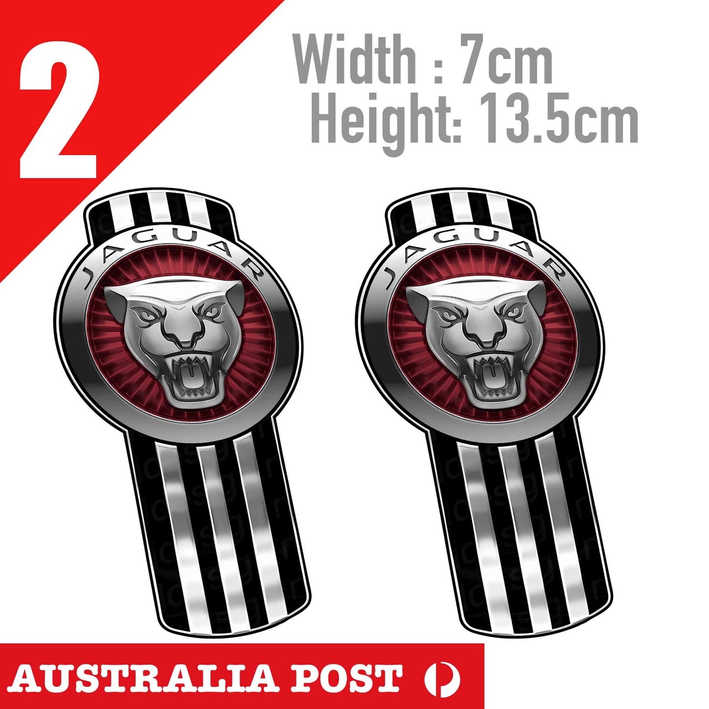 Jaguar  Chrome Style Logo Sticker