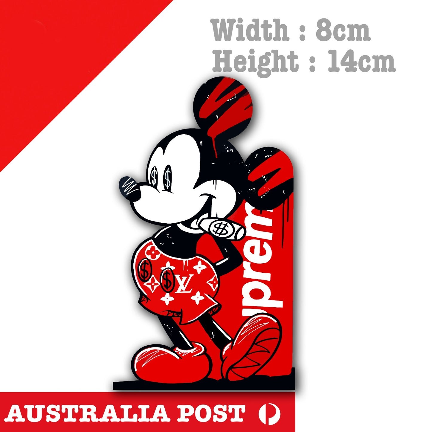 Supreme Disney Mickey Mouse Funny With Cigar Decal Sticker
