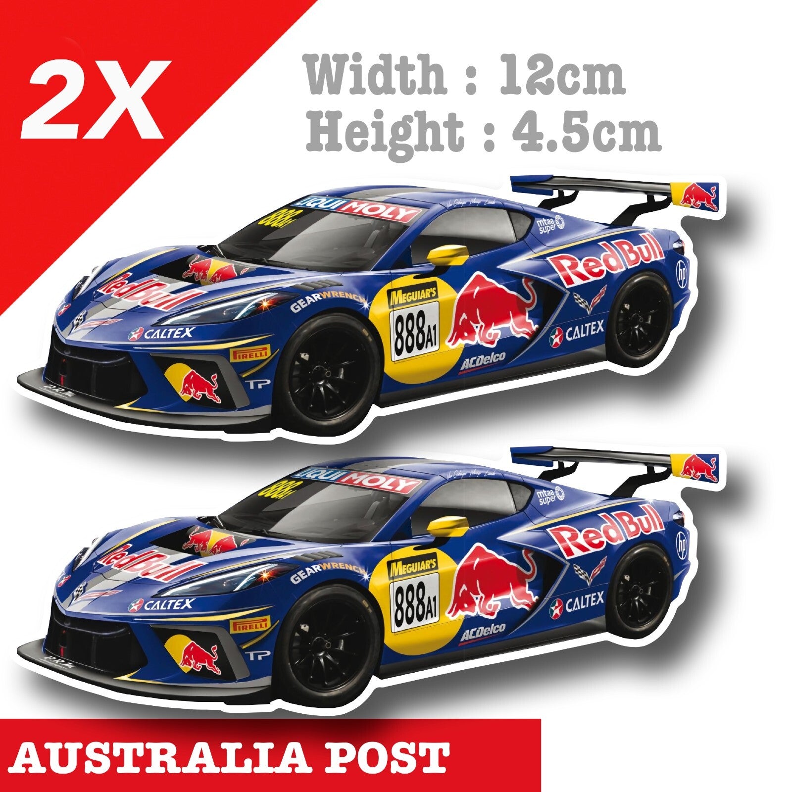 Red Bull Chevrolet CORVETTE GT3 V8 Supercars  Sticker