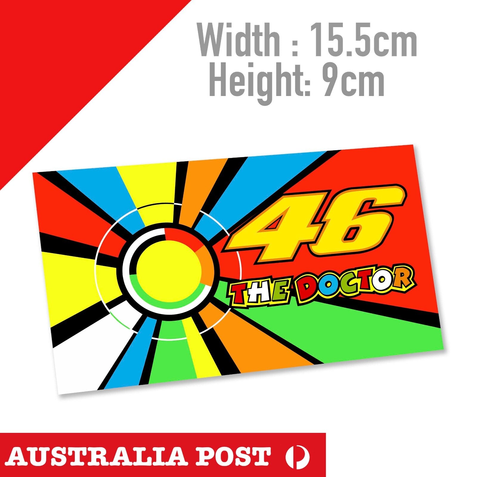 The Doctor 46 - Valentino Rossi's VR46 Motorcycle FLAG  Stickers