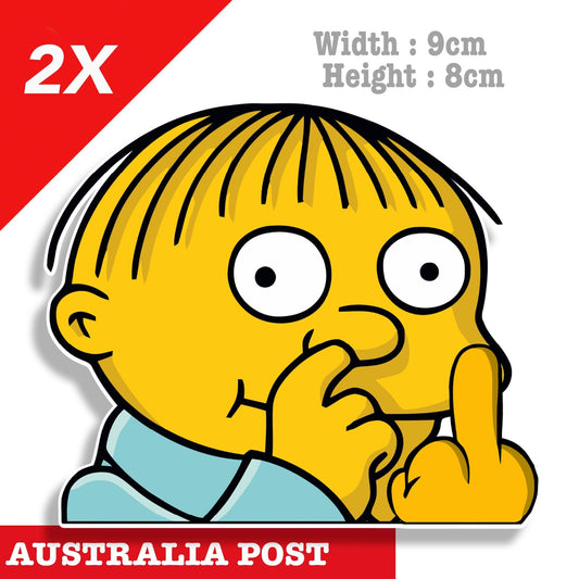 The Simpson, Ralph middle Finger Funny Car Window Stickers