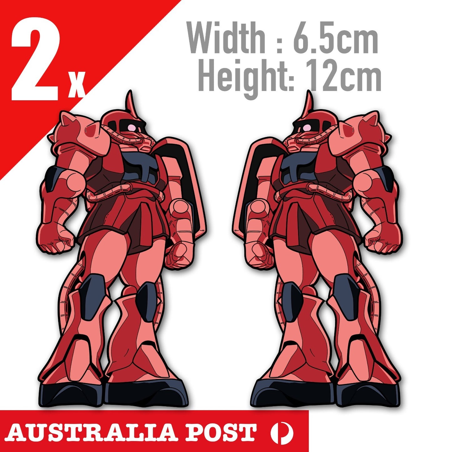 Gundam MS-06S Char's Zaku II  Laptop , Car  Vinyl  Stickers