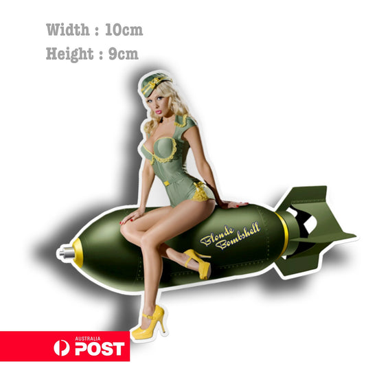 Bomber Girl  Pin up girl Bomb Shell  Laptop , Car  Vinyl  Sticker