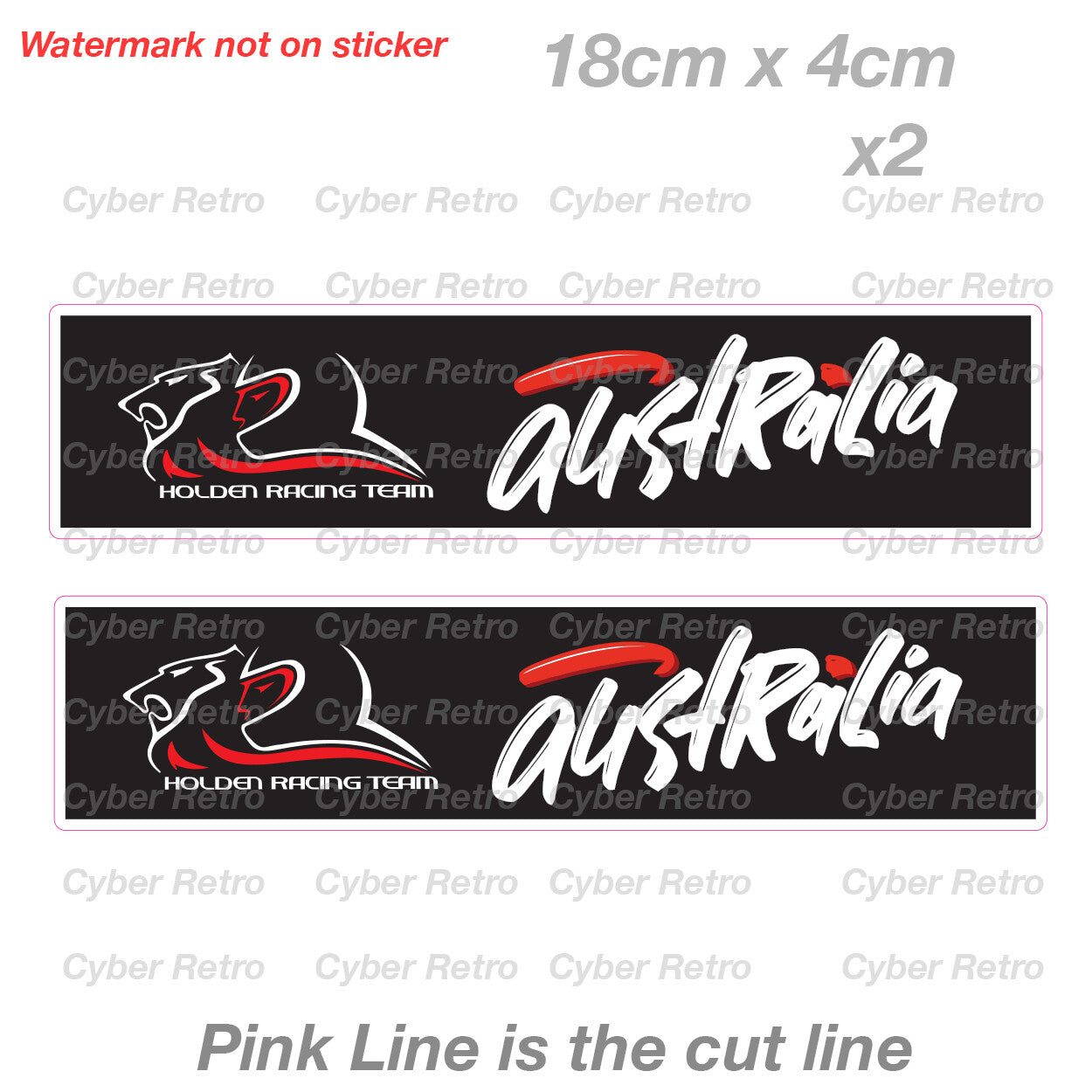  Holden Racing Team Australia  Commodore Ute Hilux 4x4 Vinyl  Sticker 