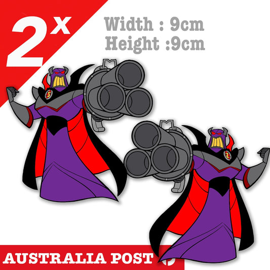 Evil Emperor Zurg, Buzz Lightyear , Toy Story Space Ranger Cartoon Sticker