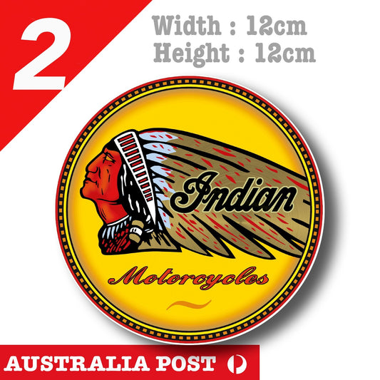 Indian Logo Motorcycle Round , Fuel Tank, Helmet Sticker