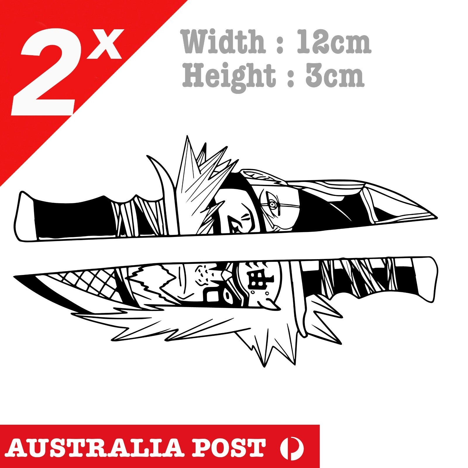 Naruto Characters Knife JDM, Naruto anime ,Laptop , Car  Decal Stickers