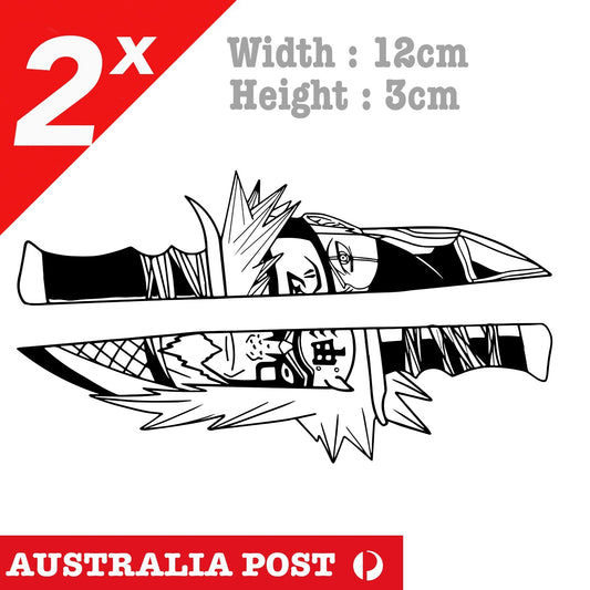 Naruto Characters Knife JDM, Naruto anime ,Laptop , Car  Decal Stickers