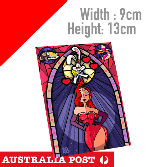 Jessica Rabbit  , Sexy Red Pin Up Girl Cartoon Roger Rbbit Sticker