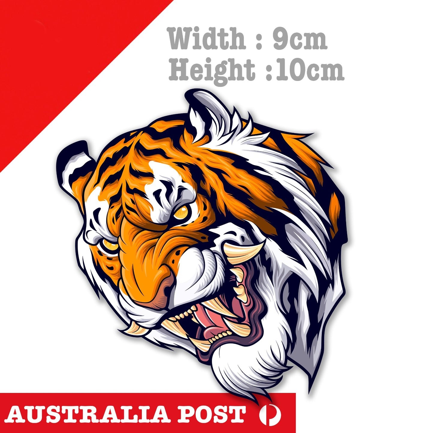 Angry Tiger Head roaring   Laptop , Car  Decal Sticker 