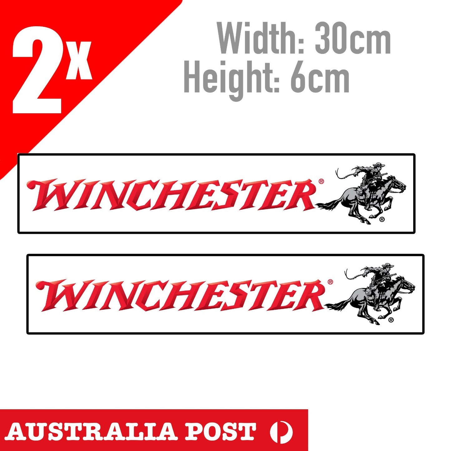 WINCHESTER  Banner Old Vintage Logo Stickers